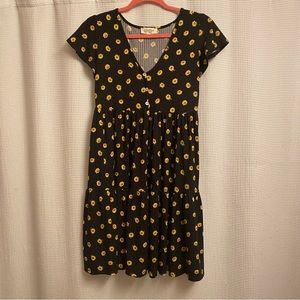 Jessica Simpson Black Sunflower Dress Size Large (L)